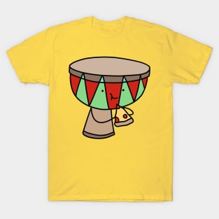 Djembe Eating Pizza T-Shirt